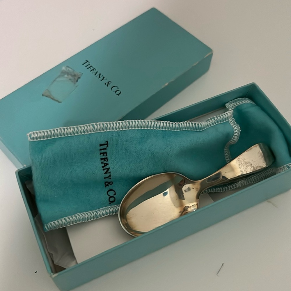 Vintage Tiffany baby gift silver spoon